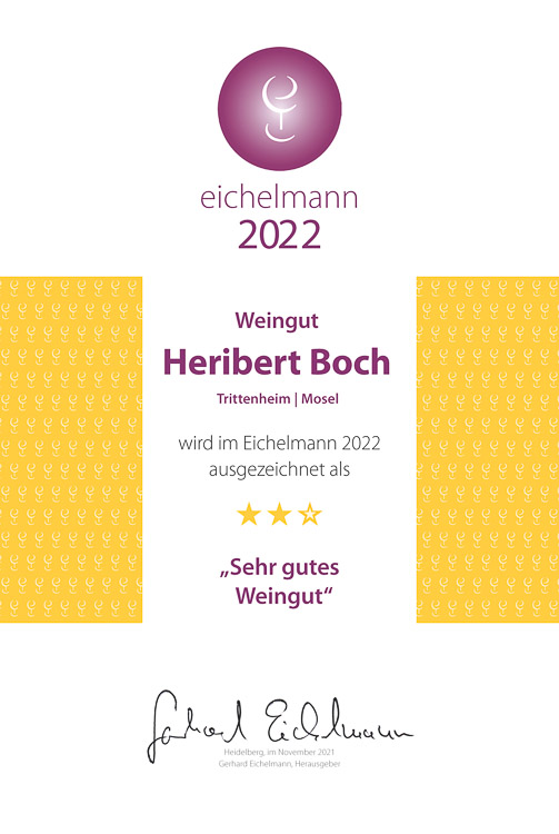 Auszeichnung Eichelmann Weingut Heribert Boch